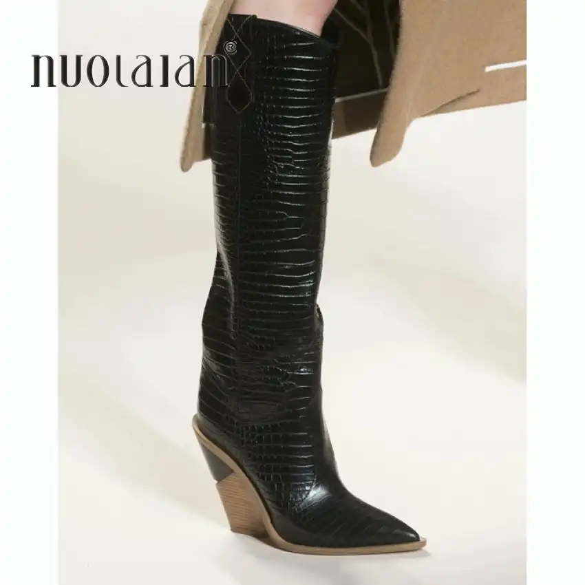 chunky wedge booties