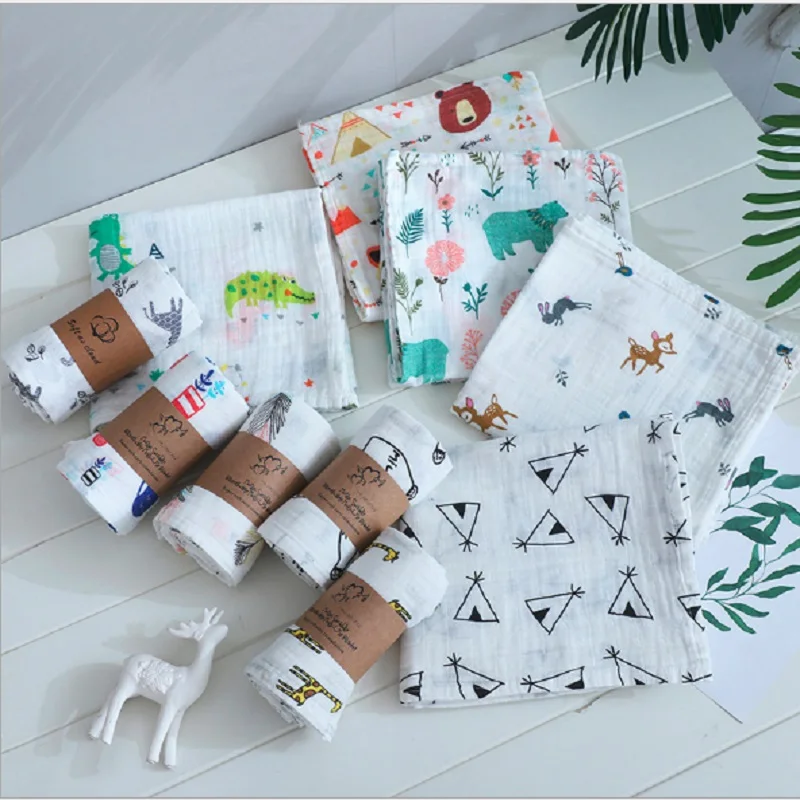 

Muslin Newborn Baby Blankets Newborn Swaddle 100% Cotton Muslin Baby Blankets Bedding Infant Swaddle Wrap Blankets 120*110cm
