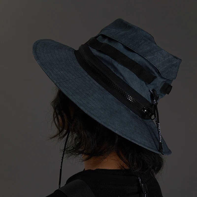 Pupil travel 21ss Dyed versatile sunscreen fisherman's hat bucket-hat techwear accessories streetwear dystopian japanese