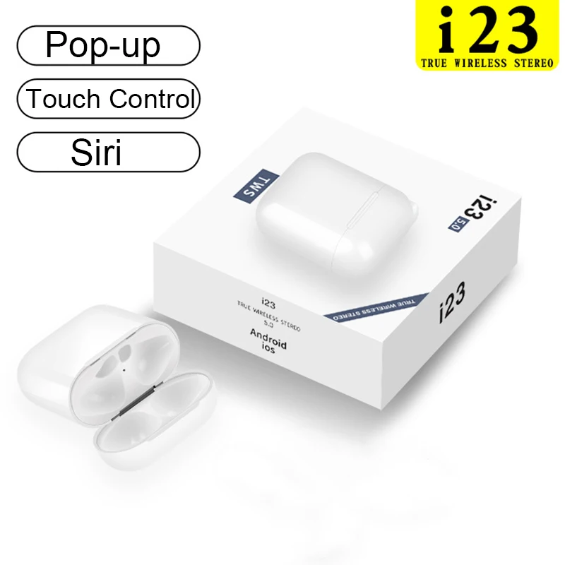

i23 tws Bluetooth Earphones Pop-up Auto Pairing Wireless Headphones Touch Control Headset Mini Earbuds PK I18 I27 I200 I800 TWS