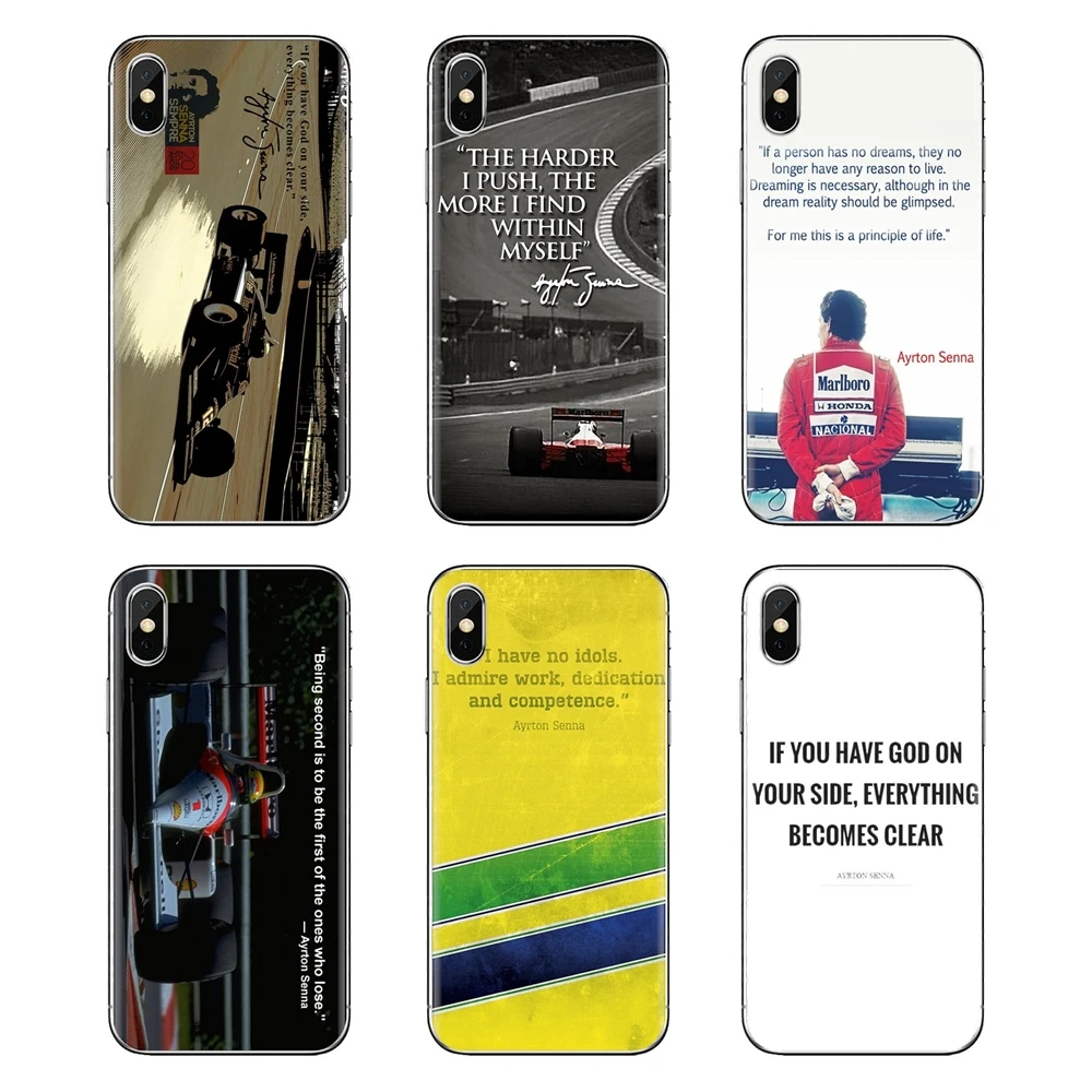 For Huawei Mate Honor 4C 5C 5X 6X 7 7A 7C 8 9 10 8C 8X 20 Lite Pro Ayrton Senna Drive Racing Star quote TPU Transparent Bag Case |