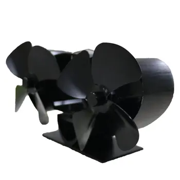 

4-Blade Heat Powered Wood Stove Fan double-head heart-shaped fireplace thermal power blower energy Saving More Efficiency