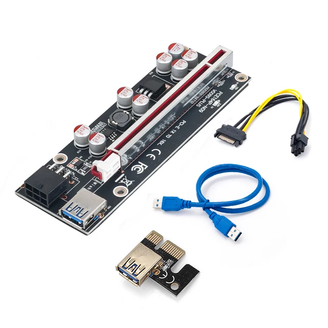 6枚セット PCI-E 1X 16X ライザーカード 009s マイニング用