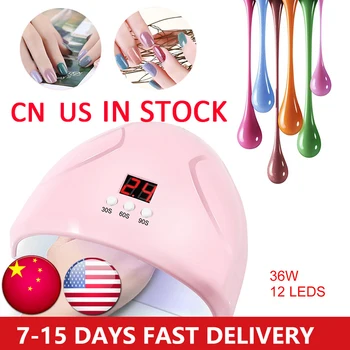 

NEW 36/54W UV LED Lamp Nail dryer For All Gels 12 LEDs Polish For Nail Lamp Automatic inductio Curing Nail Gel Dryer Lamp