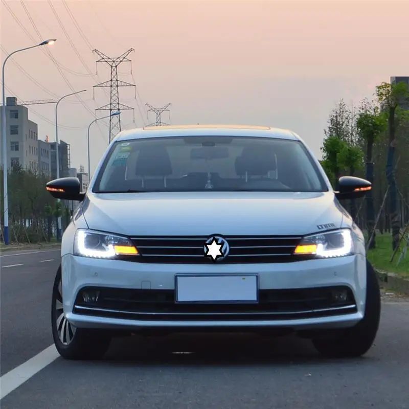 Luces Para Авто боковой сигнал поворота Cob дневные ходовые светодиодные лампы Drl фары Задние Автомобильные фары в сборе 18 для Volkswagen Sagitar