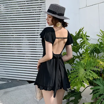 

Women's One-Piece Swimsuit Swimwear Push Up Swimsuits Woman One Piece 2019 Summer Swim Wear Korean Cover New Sexy Solid Color