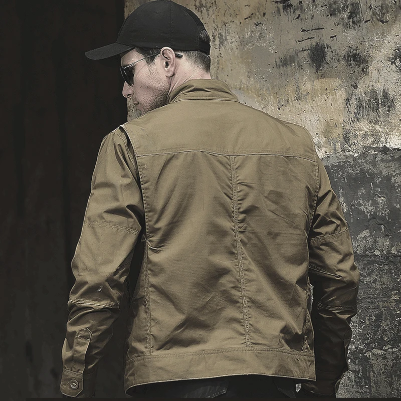 Outdoor Military Tactical Jackets for Men, Waterproof Hiking Jackets, Slim Fit Coats, Fishing Male Casual Clothing,Autumn