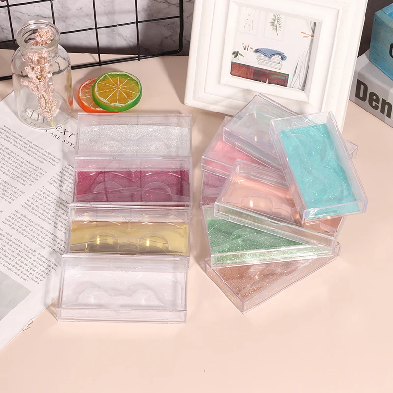 1pc Acrylic Faux Cils Transparent False Eyelashes Packaging Box 3D Fake Mink Lashes Boxes Plastic Case