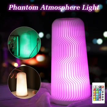 

USB Atmospheres Light Touches LED Night Light 3D Print Camping Emergency Light Intelligent Bedside Lamp UD88