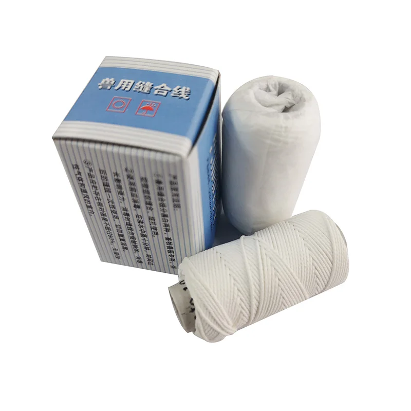 Surgical Suture Thread 1 Pcs Surgical Needle 10 Pcs Veterinary Surgery Equipment Suture Needle Thread Animal Pet Feeding