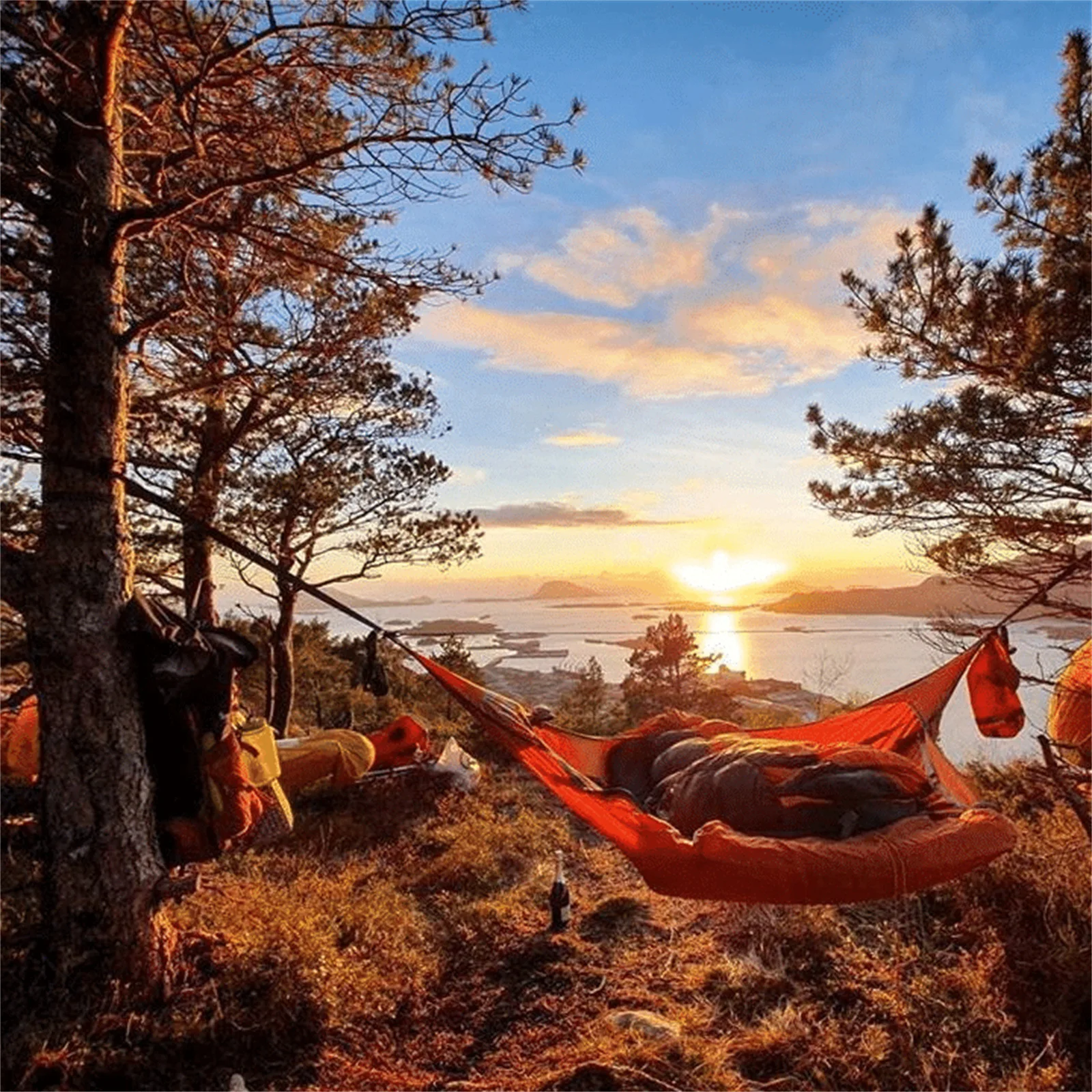 Lay Flat Hammock Outdoor Flat Sleep Hammock Camping Hammocks Tent Suspension Kit Hammock Straps Lay Flat Camping Hammocks_voghion.com