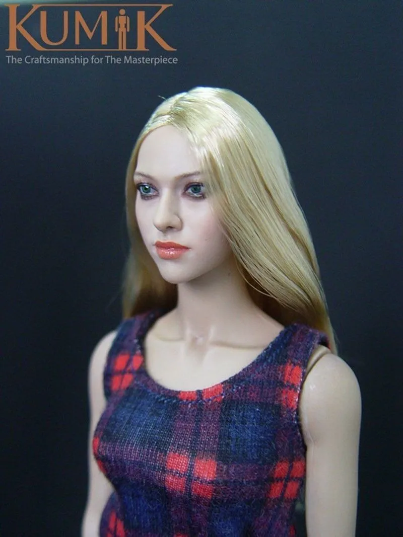 Масштаб 1:6 фигурка головы модель женщины девушки искусственные волосы Аманда