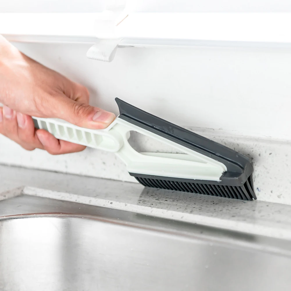 Двойной TPR творческие кисти для дверей и окон из паз щетка очистки Кухня Ванная