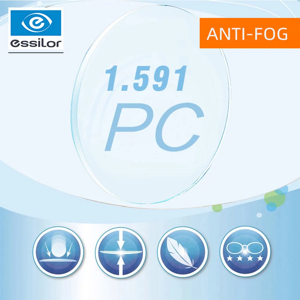 Essilor Crizal Prevencia 1 59 Airwear поликарбонатные линзы УФ-синий светильник Защита Анти-туман