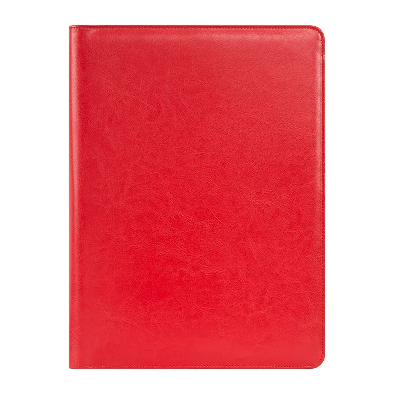 Red no memo A4 PU блокнот файл Материал менеджер escolar Document клип Папка Бизнес офис портфель сумка калькулятор пластина зажим карты ручка - Цвет: Red no memo
