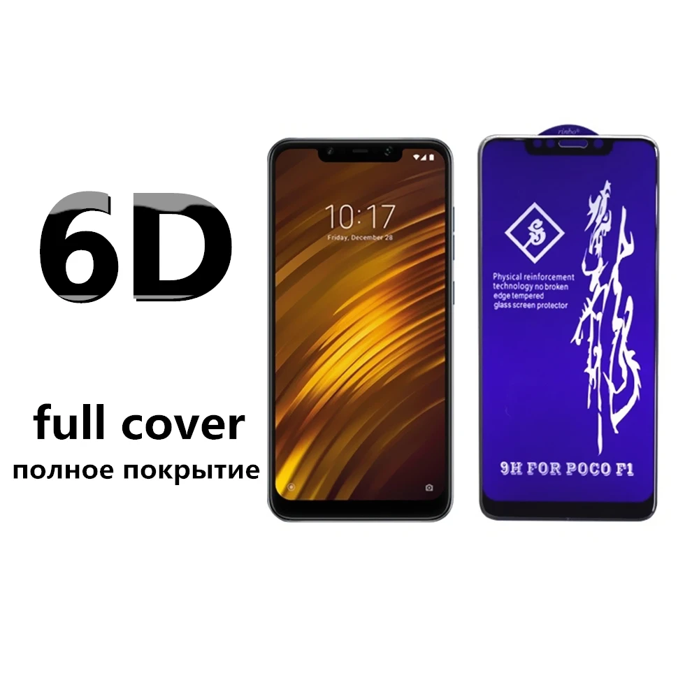 Rinbo Full Tempered Glass for Xiaomi Redmi Note 7 8 10 9 9s 9A 9C Pro Max 4X on Poco X3 NFC F2 F3 M3 F1 Screen Protector | Мобильные