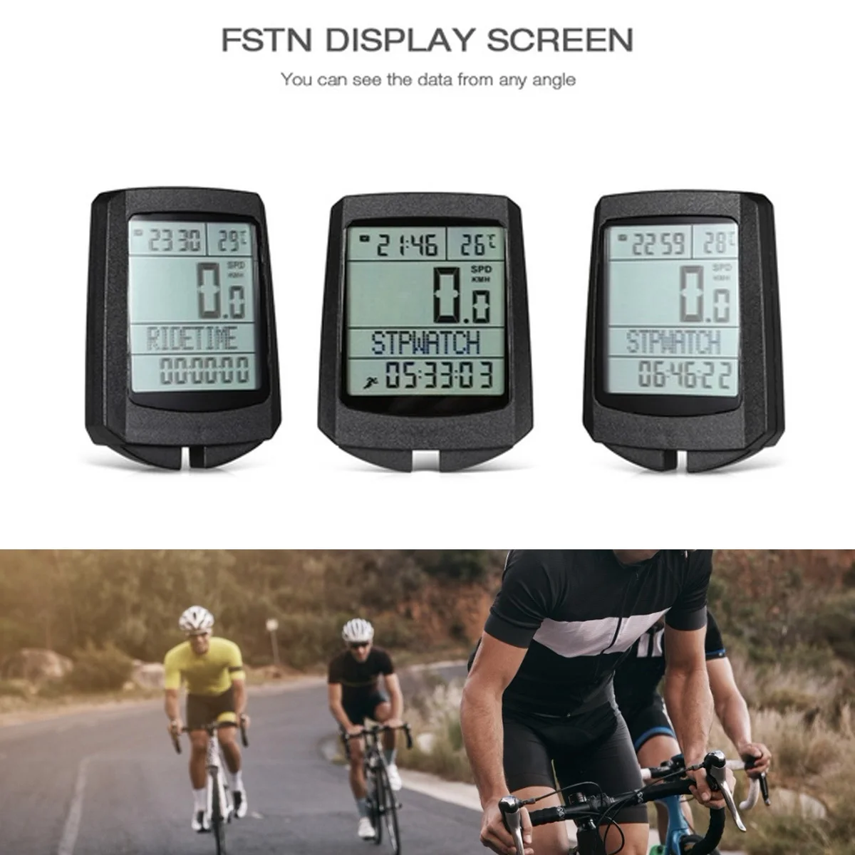 Luminous Bike Wireless Computer Rainproof Multifunction Riding Bicycle Odometer Cycling Speedometer Stopwatch Backlight