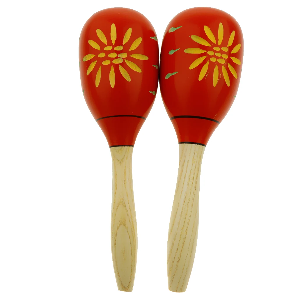 Wooden Maracas Rattles Hammer Party Favor Children Kids Toddlers Music Toy