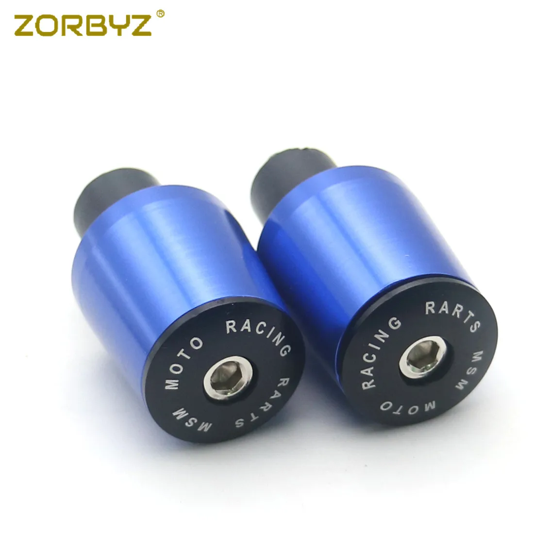 ZORBYZ 8 цветов 22 мм Мотоцикл с ЧПУ Ручка бар концы вилки сцепление крышка вилка слайдер для Yamaha Suzuki KTM - Цвет: Blue