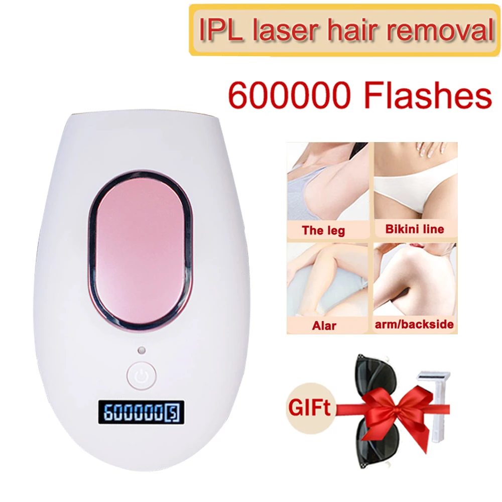 

IPL laser hair removal Laser permanent Epilator Hair Removal Machine for women depilador a eletrico facial Bikini 600000 flashes