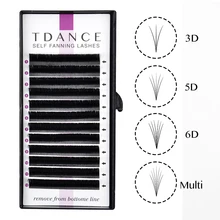 TDANCE, легко обминающие, толщина 0,03, ресницы для наращивания, самостоятельное изготовление, вееры, ресницы, автоматическое индивидуальное цветение, ресницы