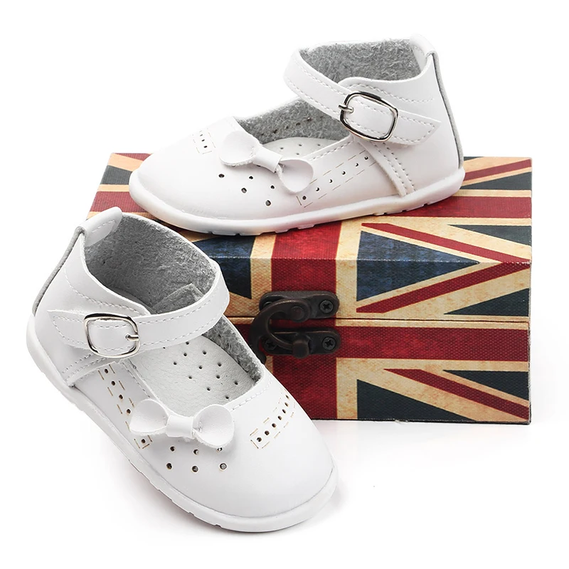 Fashion Baby Girl Shoes Solid Bow toddler Infant Baby Shoes PU Leather Newborn Shoe For baby booties First Walkers