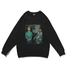 Mac miller kodak preto impressão oversized moletom das mulheres dos homens moda solta streetwear hip hop estilo pop camisolas pulôver