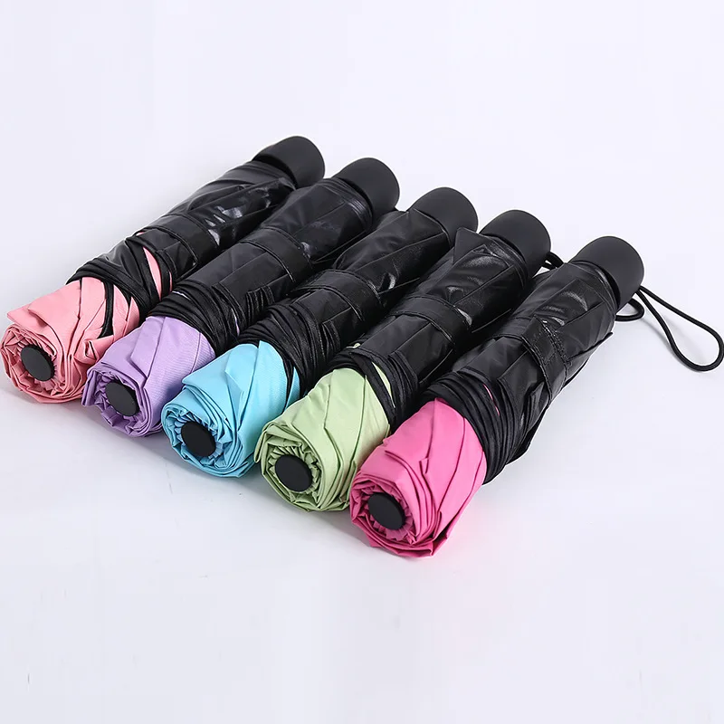 

Water Open Umbrella Three Fold Manual Vinyl Folding Sun-resistant Flounced Parasol 8 Bone Creative Parasol