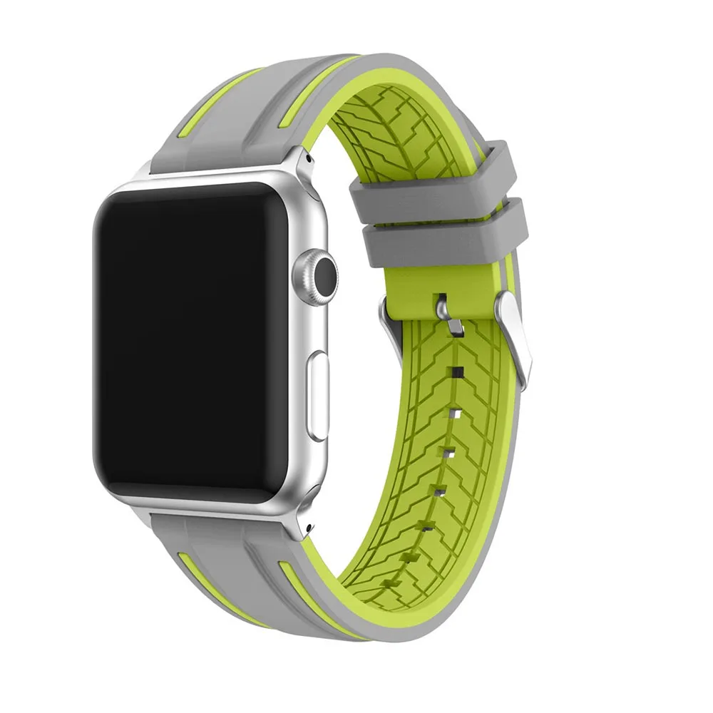 Браслет спортивный силиконовый для apple watch band 42 мм 38 мм 40 мм 44 мм умный Браслет для ручных часов Замена Петли ремешок для iWatch band
