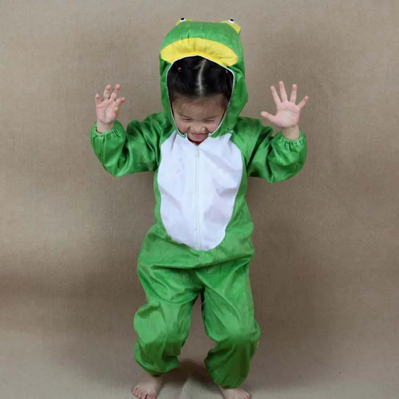 Umorden Kids Cartoon Animal Frog Costume Performance Clothes Children's Day Halloween Costumes Jumpsuits for Child Boy Girls