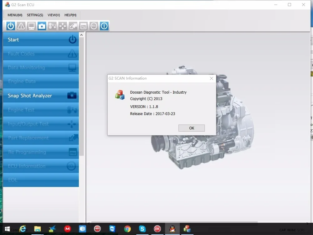 Doosan диагностический инструмент DDT SCR + DPF G2 DCU ECU программпосылка 2021 генератор
