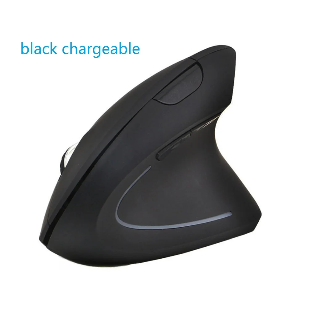 black chargeable Беспроводная мышь, эргономичная Вертикальная 3D мышь для ноутбука, ПК, USB игровая мышь, оптическая здоровая мышь для геймера, для ПК, ноутбука, геймера, мыши - Цвет: black chargeable