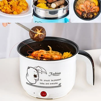 

New Products Korean Style Non-stick Electric Cooker Students Dormitory Pot Instant Noodles Pot Cooking Pancakes Non-stick Pot Sm
