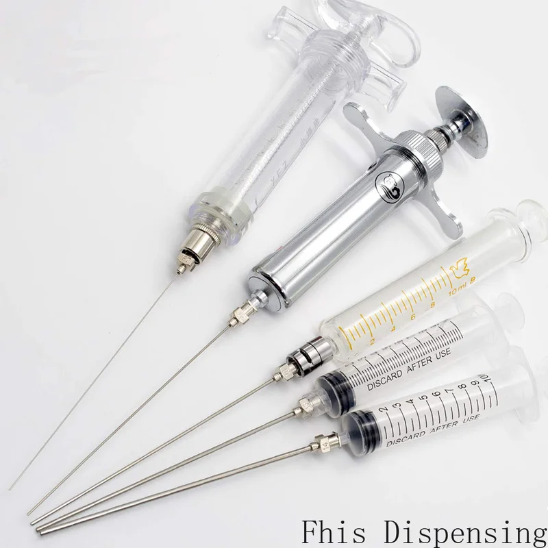 10-Pack 1.5" 18Ga Blunt Lock Dispensing Needles - Industrial Syringe Needles