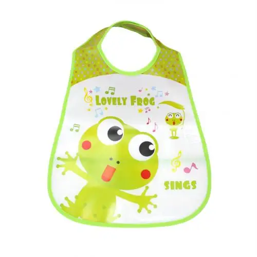 Green Frog Детский нагрудник с мультяшным животным водонепроницаемый нагрудник детский эва слюнявчик полотенце Аксессуары для кормления - Цвет: Green Frog