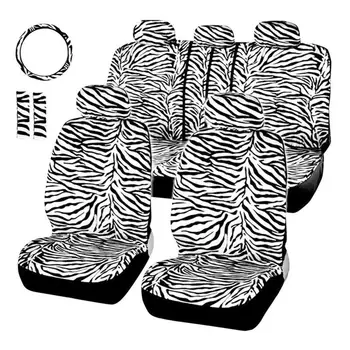 

Zebra texture Front Breathable Automobile Seat Cushion Cover fit Car Mat Protect Air SUV Trucks Seat 3D / mesh most Seat Ca Q6H0