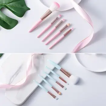 

Portable 5Pcs/set Eye Makeup Brushes Set Eye Shadow Eyeliner Eyelash Eyebrow Blush Power Facial Makeup Cosmetic Tools