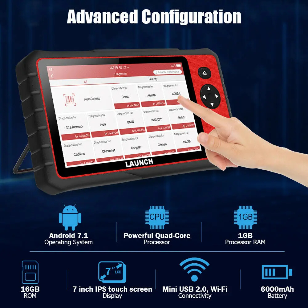 LAUNCH X431 CRP909C OBD2 сканер Профессиональный OBD 2 Автомобильный диагностический подушка
