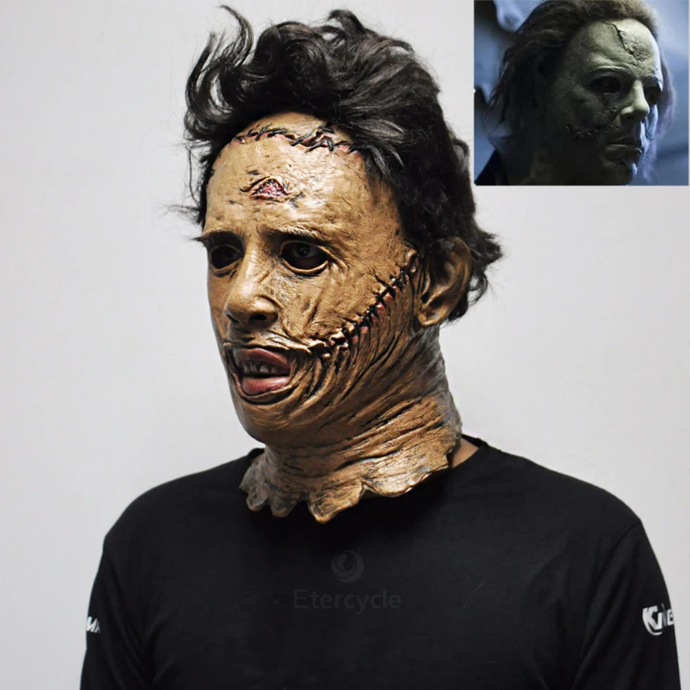 2020 Texas Chainsaw резня кожаные маски Латекс страшный Фильм Хэллоуин косплей костюм