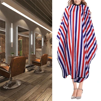 

Professional Barber Cape Haircutting Salon Stripe Apron Waterproof Anti-static