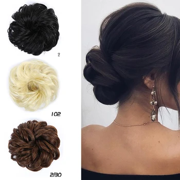 

XUANGUANG bun Curly hair bun Straight hair bun Clip Bun Donut bun Wig accessories