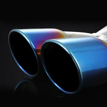 

1pc Exhaust pipe 1x Blue Auto Accessories Rear Muffler Stainless Steel