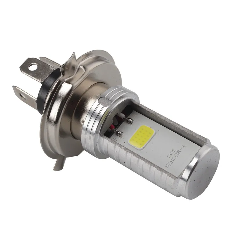 12V мотоцикл круто H4 белый головной светильник(Подол короче спереди и длиннее сзади) ЛУЧ светильник лампа 6500K мотоцикл вспомогательный светильник s светодиодный светильник