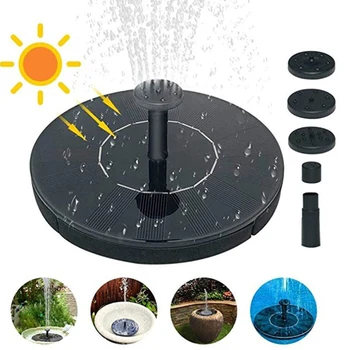 

Mini Solar Powered Fountain Garden Pool Pond outdoor Solar Panel Floating bird bath Sprinkler Fountain Garden Decoration