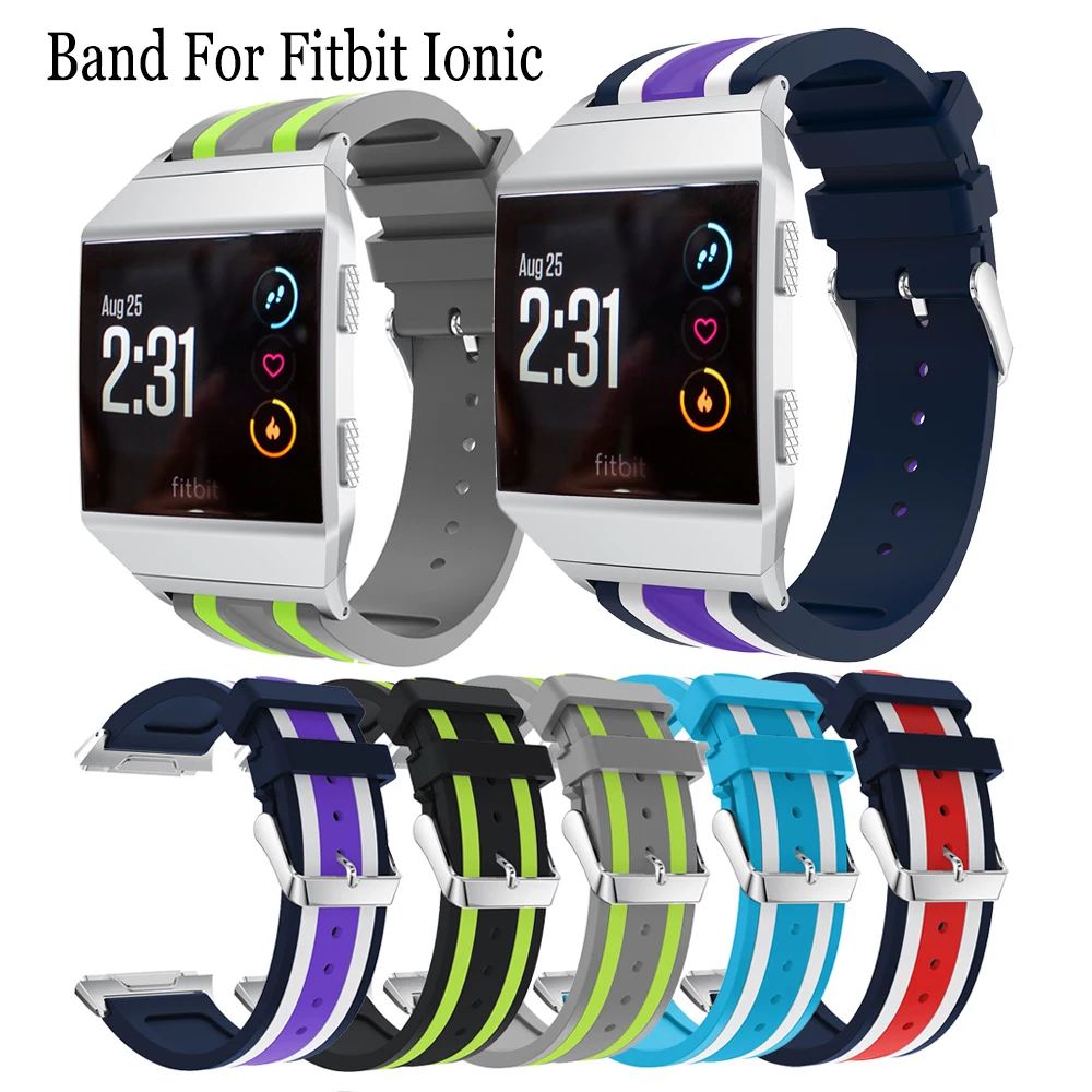 

Silicone Strap Sport Wristbands Replacement For Fitbit Ionic Smart Quick Release Sporting Goods Watchband Accessories Adjustable
