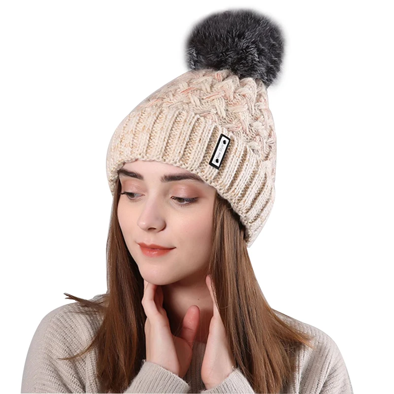 

Warm Wool Pompon Hat Beanie Winter Hats for Women Cap Girls Korean Style Fashion Bonnet Femme Hiver Accessories Headwear Gifts