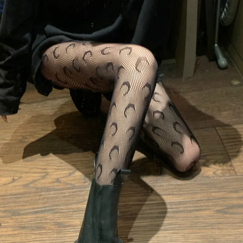 Sexy Women's Fishnet Tights With Moon 