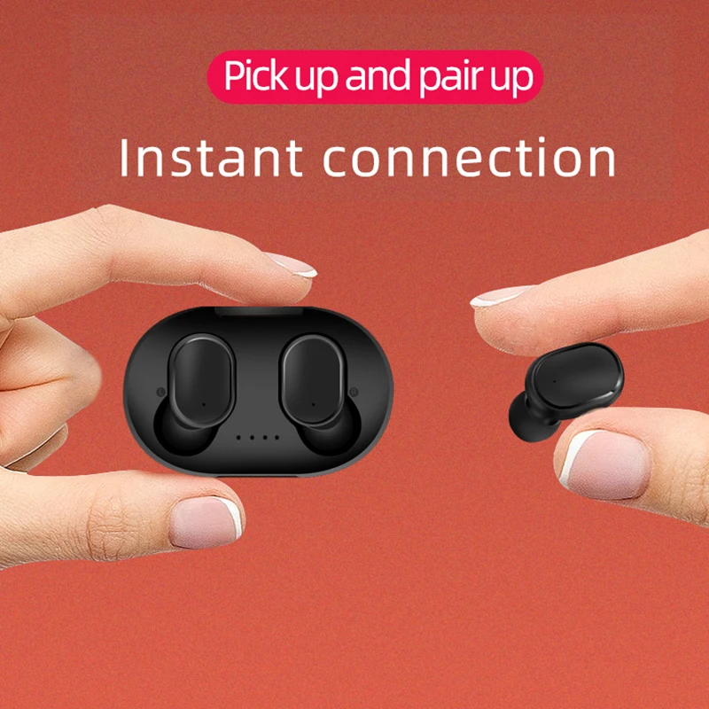 A6S Bluetooth Headset Stereo earphone for iPhone Android Wireless Earset 5 0 TWS earpiece Noise Cancellation Microphone