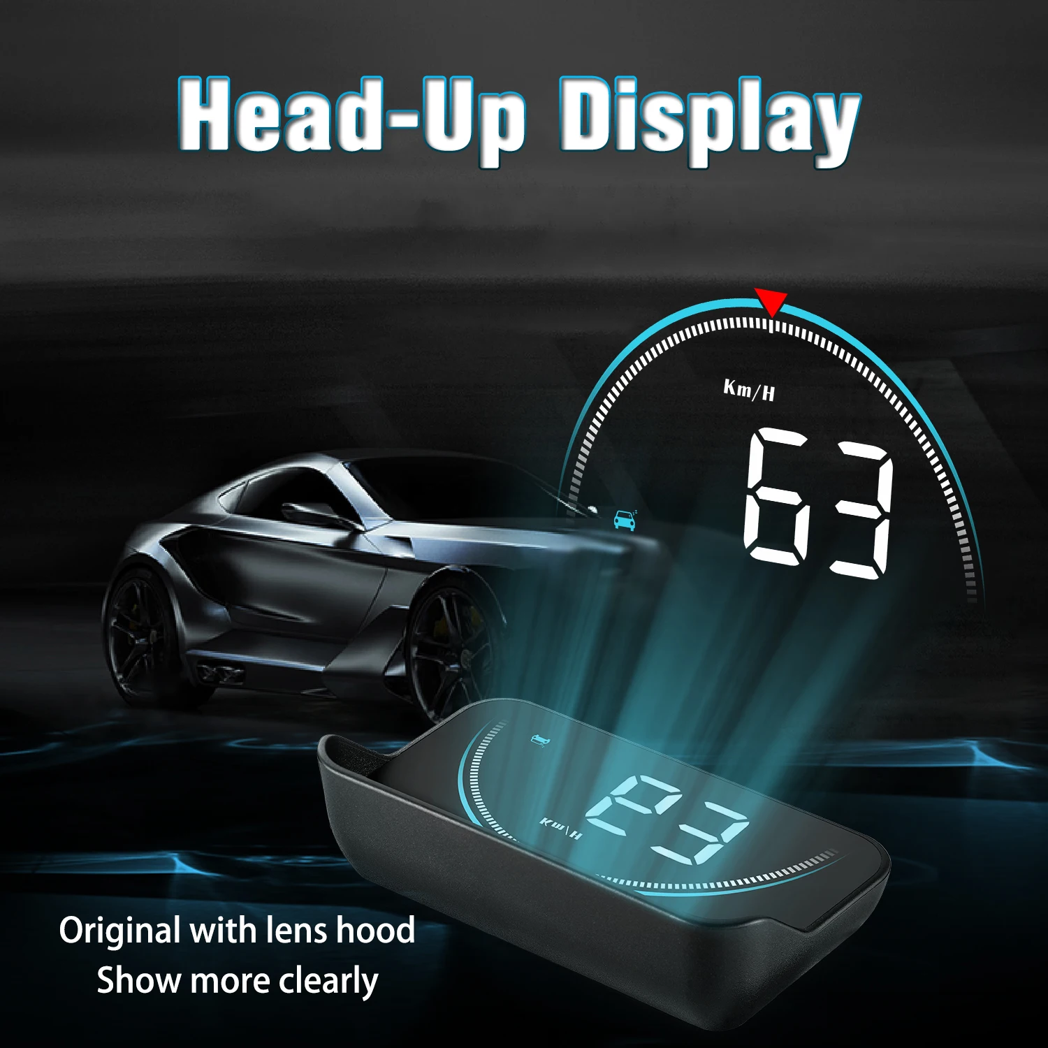 HUD-pantalla frontal OBD2 para coche, velocímetro, proyector, parabrisas, alarma electrónica automática, sistema de advertencia de exceso de velocidad, dispositivos inteligentes