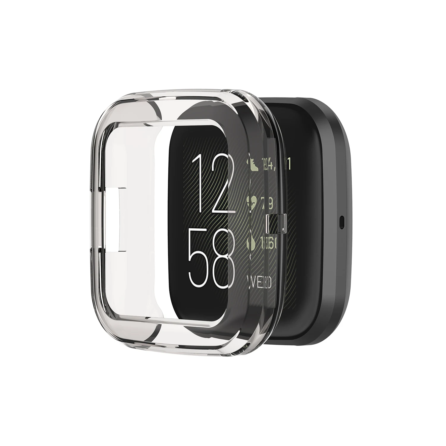ТПУ защитный чехол для Fitbit Versa 2 Защитная крышка оболочки смарт часы браслет красочный протектор крышка - Цвет: Gray